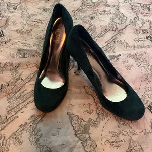 Jessica Simpson teal suede heels